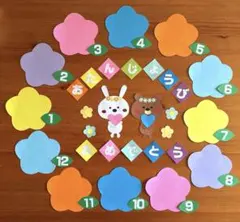 壁面飾り 誕生日表 誕生表 誕生日 花 バースデー表 通年 新年度 保育 施設