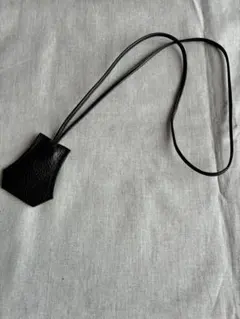 ハンドメイド☆本革　黒　クロシェット　キーホルダー