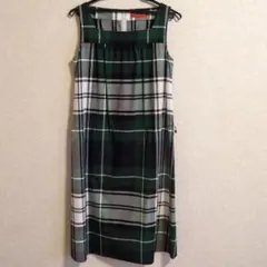 Yorkland チェック柄 ノースリーブワンピース