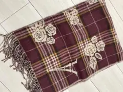 axes ストール　ブランケット　赤のタターンチェック