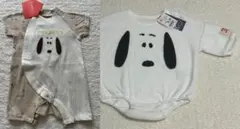 【新品タグ付き】スヌーピー ロンパース なりきり 半袖 長袖 2枚セット
