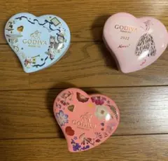 GODIVA ゴディバ ハート缶空き缶3個セット2022 20252026 限定