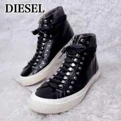 ✨極美品✨ DIESEL レースアップ サイドジップスニーカー 黒 25.5