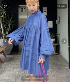 CIAOPANIC ランタンスリーブタックチュニックのサムネイル