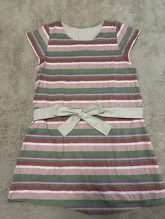 ホコモモラ ボーダー柄ワンピース チュニック マルチカラー 半袖