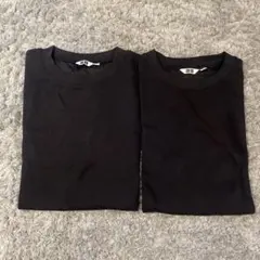 UNIQLO エアリズムコットンオーバーサイズTシャツ　半袖　ブラック2枚セット