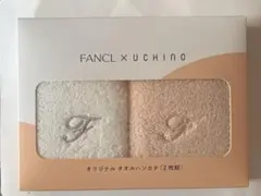FANCL UCHINO オリジナル タオルハンカチ 2枚組 ホワイト ピンク