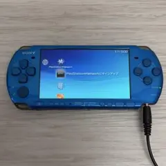 動作確認済⭐️ PSP3000 本体 　SONY ゲーム機　ブルー青
