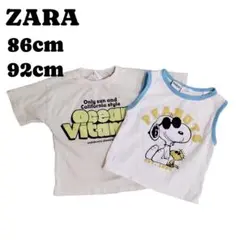 ZARA 春 夏 トップス 2点セット 86 92 Tシャツ タンクトップ