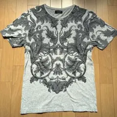 ZARA MAN グレー 花柄 Tシャツ