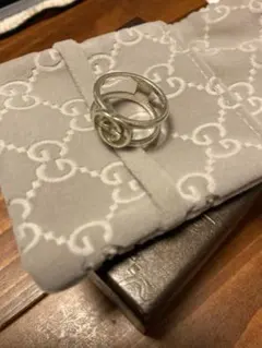 【GUCCI】インターロッキングG オープンリング　15号