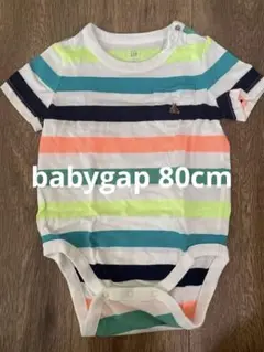 baby GAP ストライプロンパース 12-18ヶ月