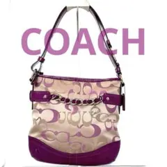 コーチ　COACH エナメル　オプティックシグネチャー　ショルダーバッグ　肩掛け