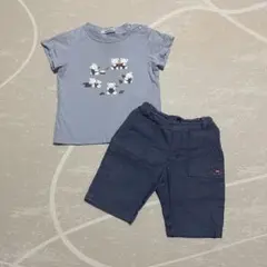 familiar 男の子 半袖Tシャツ デニムハーフパンツ 90