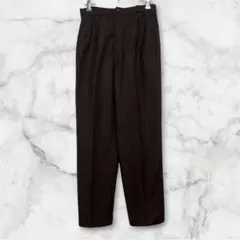 スラックス　ストレートパンツ　ニット　ウール混紡 ブラウン