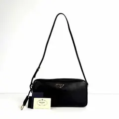 極美品 PRADA プラダ ショルダーバッグ ポシェット サフィアーノレザー
