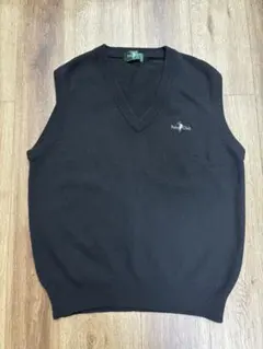 Polo Club ポロクラブ Vネックベスト黒 ブラック 美品定番 即購入OK