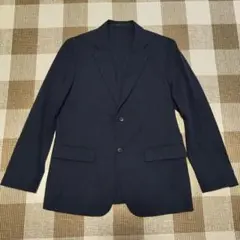 UNIQLO◆感動ジャケット◆ネイビーLサイズ 2WAYストレッチコットンライク