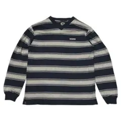 90s〜00s VANS マルチボーダー ロングスリーブ Tシャツ Vネック M