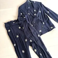 完売‼️ZARA ザラ　花柄刺繍　スーツ　セットアップ