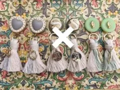ハンドメイド☆アンティークタッセル ピアス・イヤリング(2種)各¥900