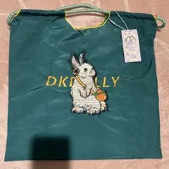 D.KELLY うさぎ 刺繍 トートバッグ グリーン❤️