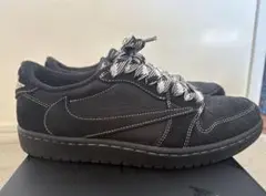NIKE AJ1 low travisscott Black Phantom