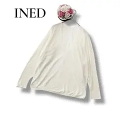 INED イネド　レディース　長袖ドルマンニット　セーター　薄手　ホワイト　M