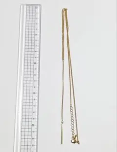 棒トップデザイン ネックレス ゴールド 金色 アクセサリー レディース 古着