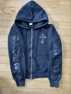 Chrome Hearts 黒 ジップアップパーカー