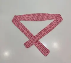 FENDI ズッカ柄 ラッピー スカーフ ピンク