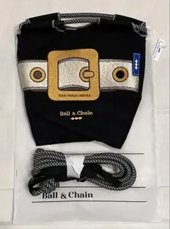 新品・未使用☆ボールアンドチェーン　バックルデザイン　ミニショルダー　ブラックのサムネイル