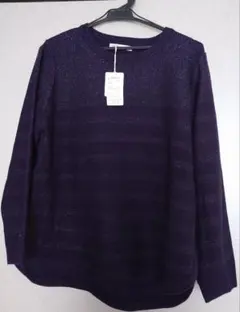 COMFY STRAIN パープル ストライプ 長袖ニット