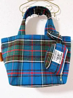 handmade⭐︎マチたっぷりミニトート⭐︎ミニポーチ付き⭐︎フランネルチェック