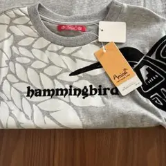 Amina ハチドリ柄 半袖Tシャツ グレーのサムネイル