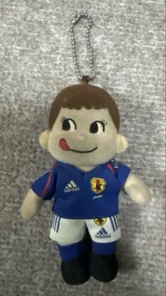 不二家 ペコちゃん サッカー日本代表チームバージョン ぬいぐるみ