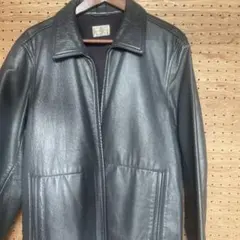 ライダース　レザージャケット　豚革　グレー