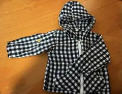 チェック柄フード付きアウター