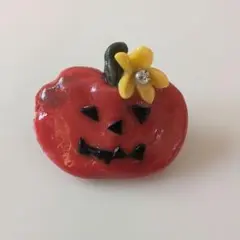 ハロウィン パンプキン ブローチ ハンドメイド