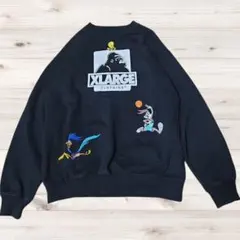 【希少】XLARGE ルーニーテューンズ コラボ スウェット 黒 M