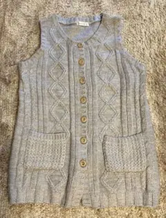 ニットベスト グレー
