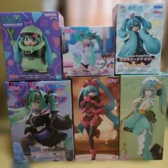 新品未開封 雪ミク×クロミ ガンダム45周年×初音ミク フィギュア 5点