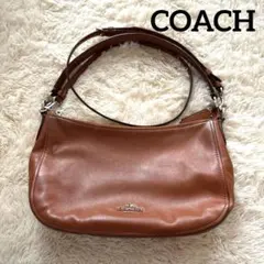 COACH コーチ アクセサリーポーチ レザー ハンドバッグ ブラウン 7785