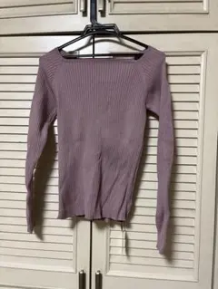 リブ編み 長袖セーター M GRL グレイル ピンク タグ付き