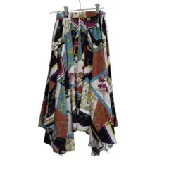 タグ付き☆スカーフ柄ヘムスカート(L)