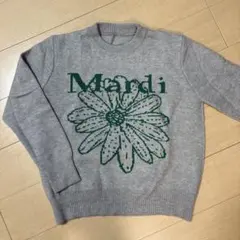 Mardi 花柄 ニットセーター グレー