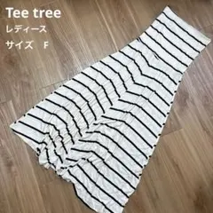 Tee tree ボーダー柄 2wey スカート ワンピース伸縮性ありのサムネイル