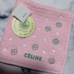 【新品】CÉLINE ★ピンク 花柄ハンカチ