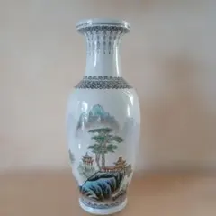 陶器 花瓶 山水画 景観図 壺 景徳鎮 程飛作品 - メルカリ