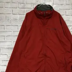 コロンビア　マウンテンパーカーレッドL ロゴ刺繍アウトドア901